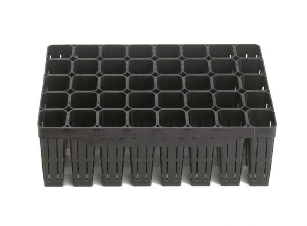 40 cavity 4.3" deep tray with side slits