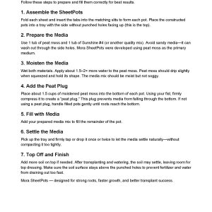 Mora SheetPot Instructions